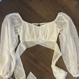 Windsor wrap around top.